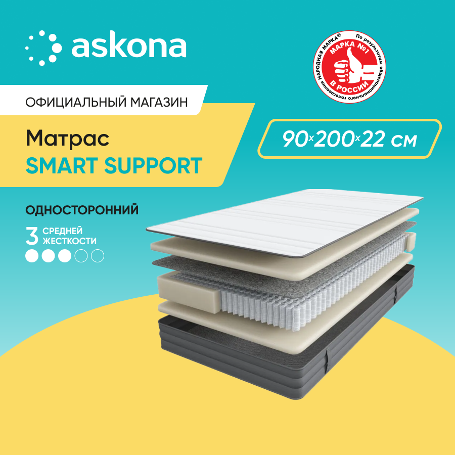 

Матрас Askona Smart Support 90x200, Smart Support