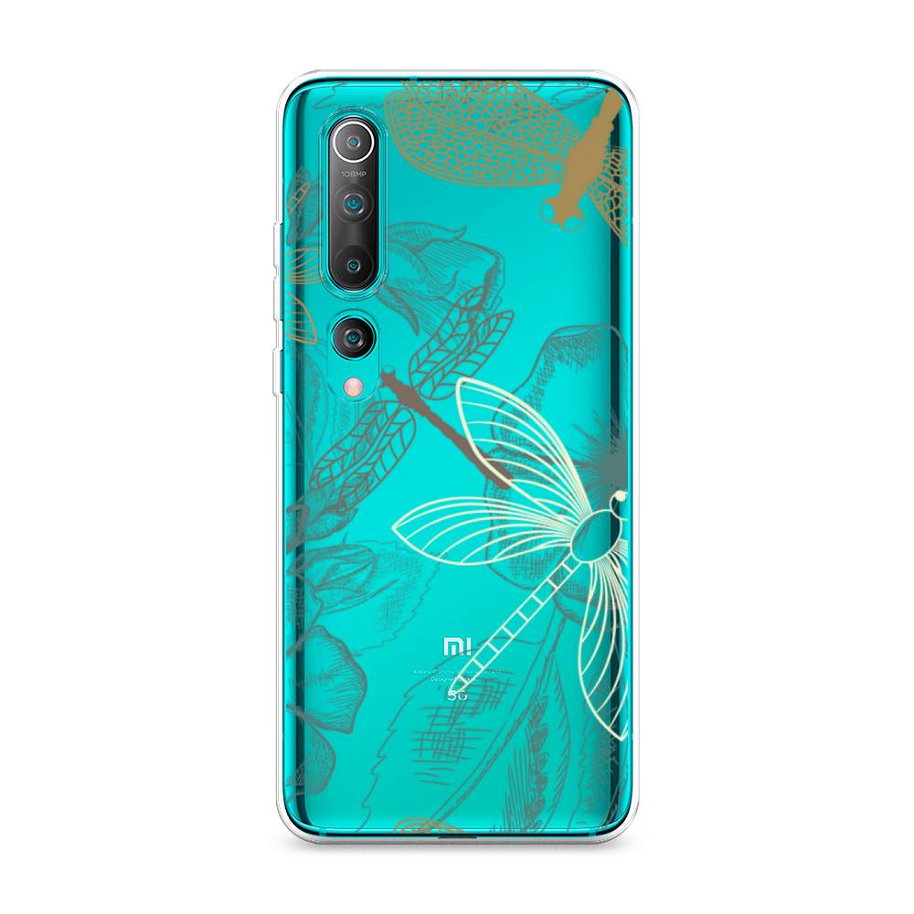 

Чехол Awog на Xiaomi Mi 10 "Тени стрекоз", Разноцветный, 37550-8