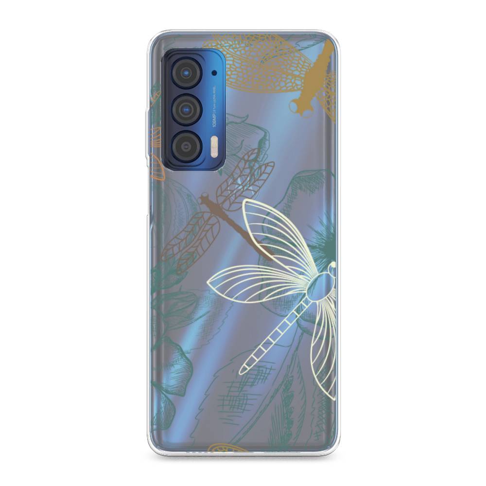 

Чехол Awog на Motorola Edge (2021) "Тени стрекоз", Разноцветный, 242950-8