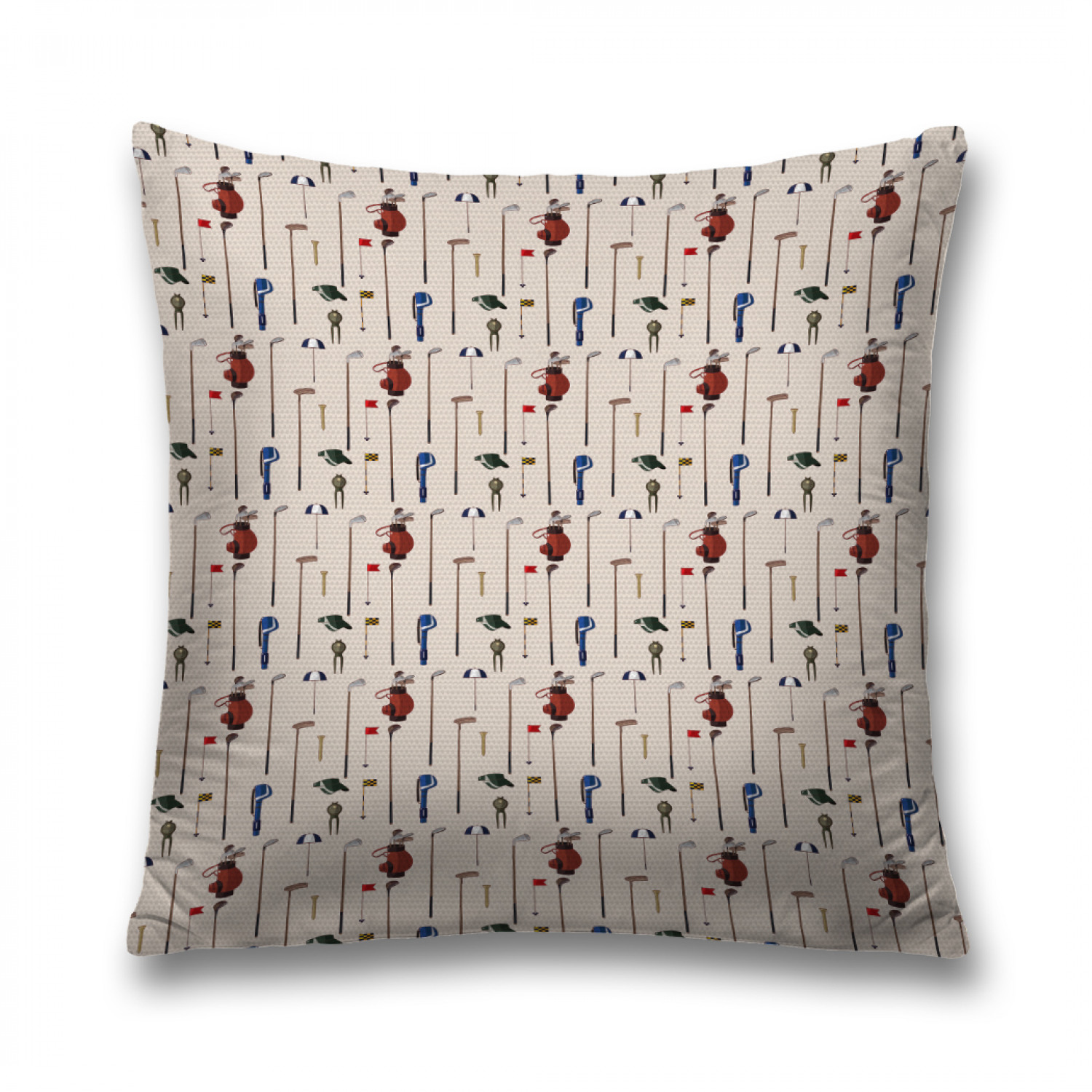 

Наволочка декоративная JoyArty "Атрибуты гольфиста" на молнии, 45x45 см, Розовый, Атрибуты гольфиста