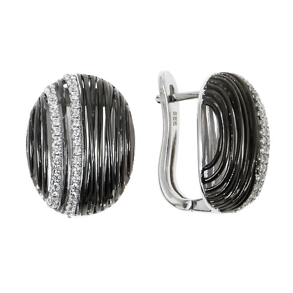 

Серьги женские из серебра Balex Jewellery 2445910030, фианит, 2445910030