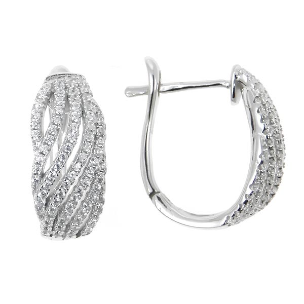 

Серьги из серебра Balex Jewellery 2445910033, фианит, 2445910033