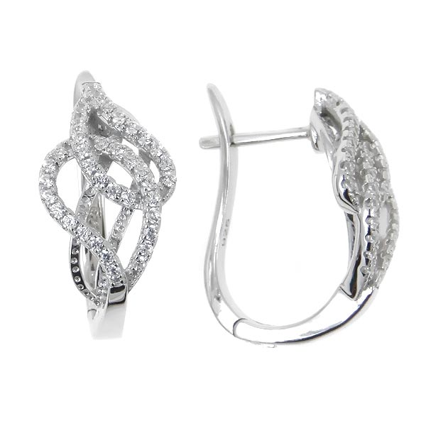 

Серьги из серебра Balex Jewellery 2445910038, фианит, 2445910038