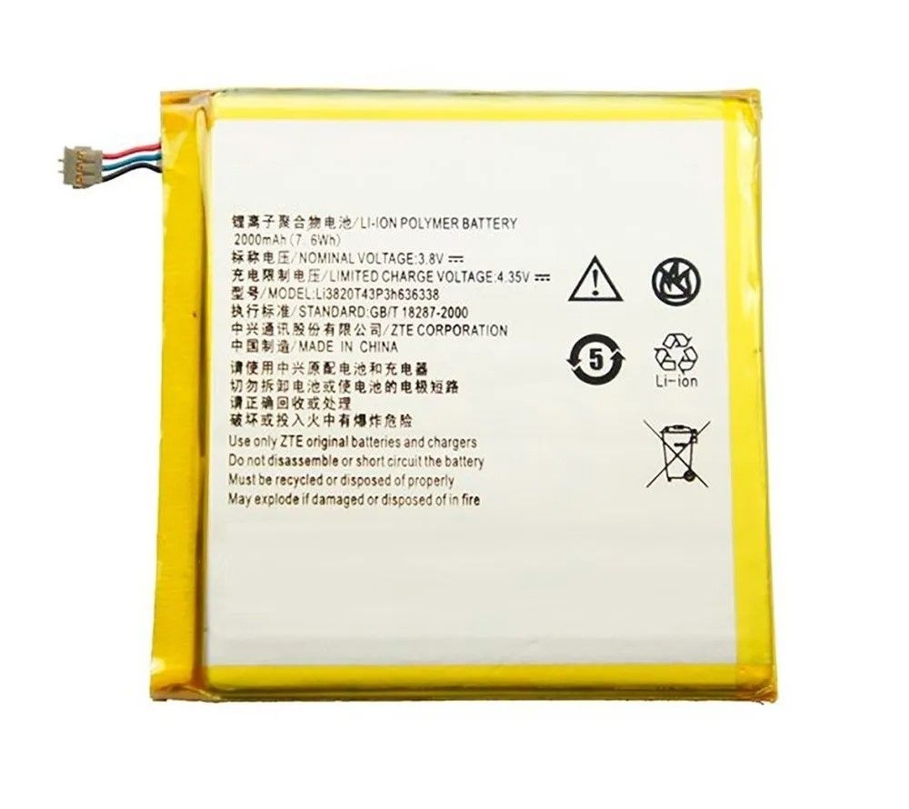 

Аккумулятор для телефона ZTE Li3820T43P3H636338 / Blade L2 мАч 2000