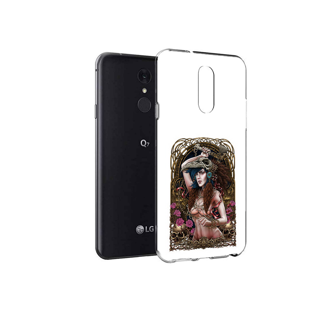 

Чехол MyPads Tocco для LG Q7 красивая девушка рисунок (PT113427.75.407), Tocco