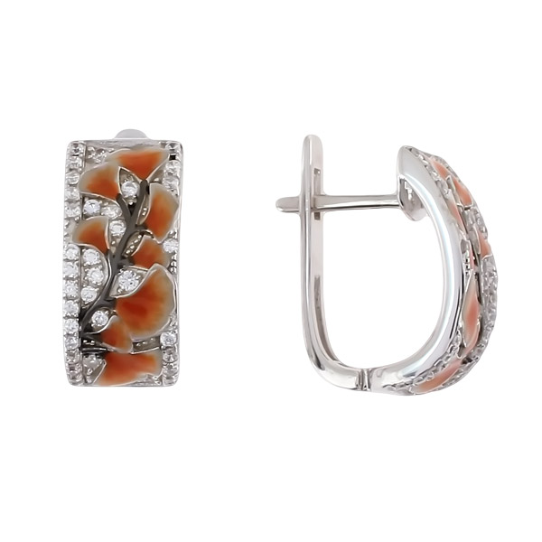 

Серьги женские из серебра Balex Jewellery 2452920015, эмаль/фианит, 2452920015