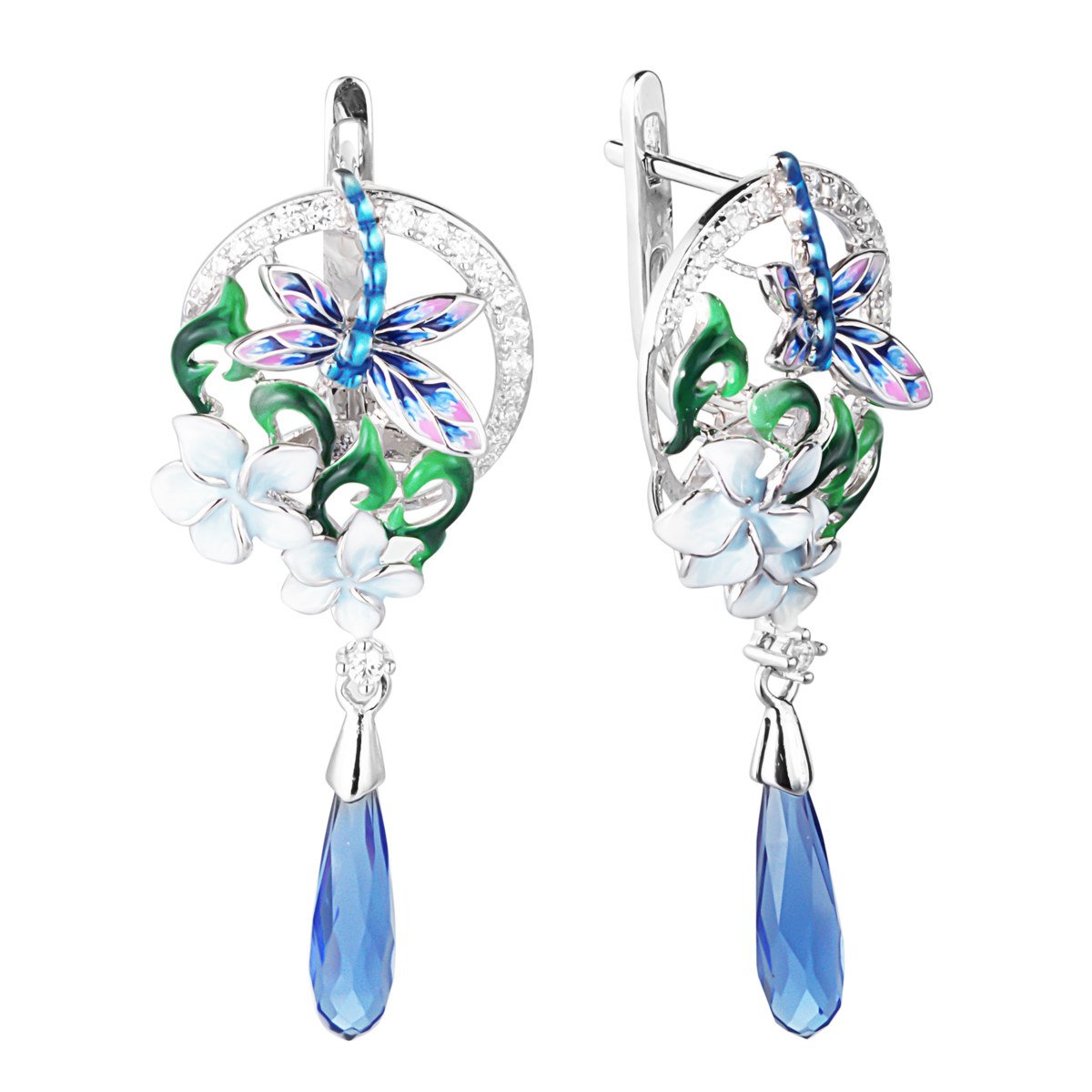 

Серьги женские из серебра Balex Jewellery 2452920021, эмаль, 2452920021