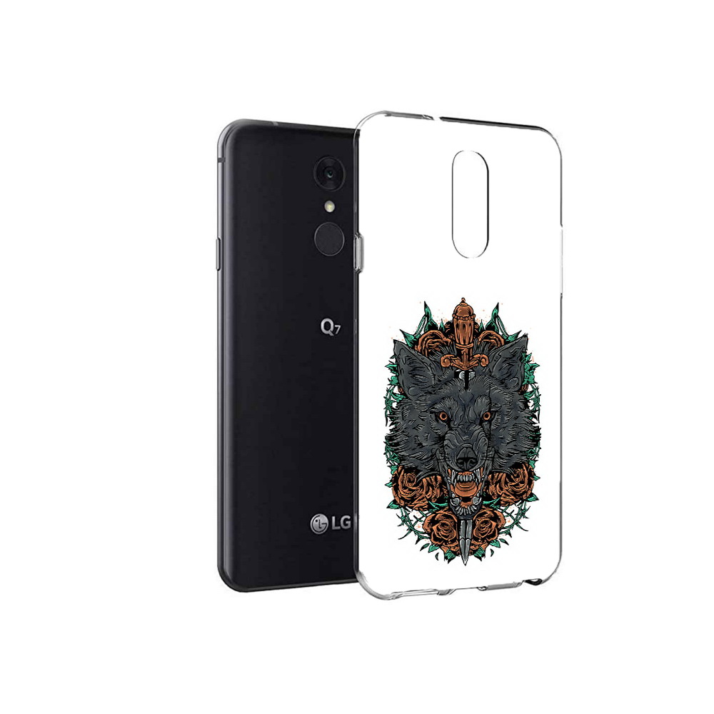 

Чехол MyPads Tocco для LG Q7 красивый злой волк (PT113427.75.409), Tocco