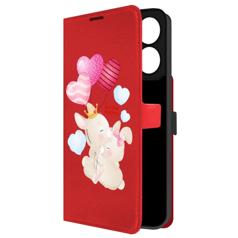 

Чехол-книжка Krutoff Eco Book для Xiaomi Redmi 13C Ты-моё счастье (красный)