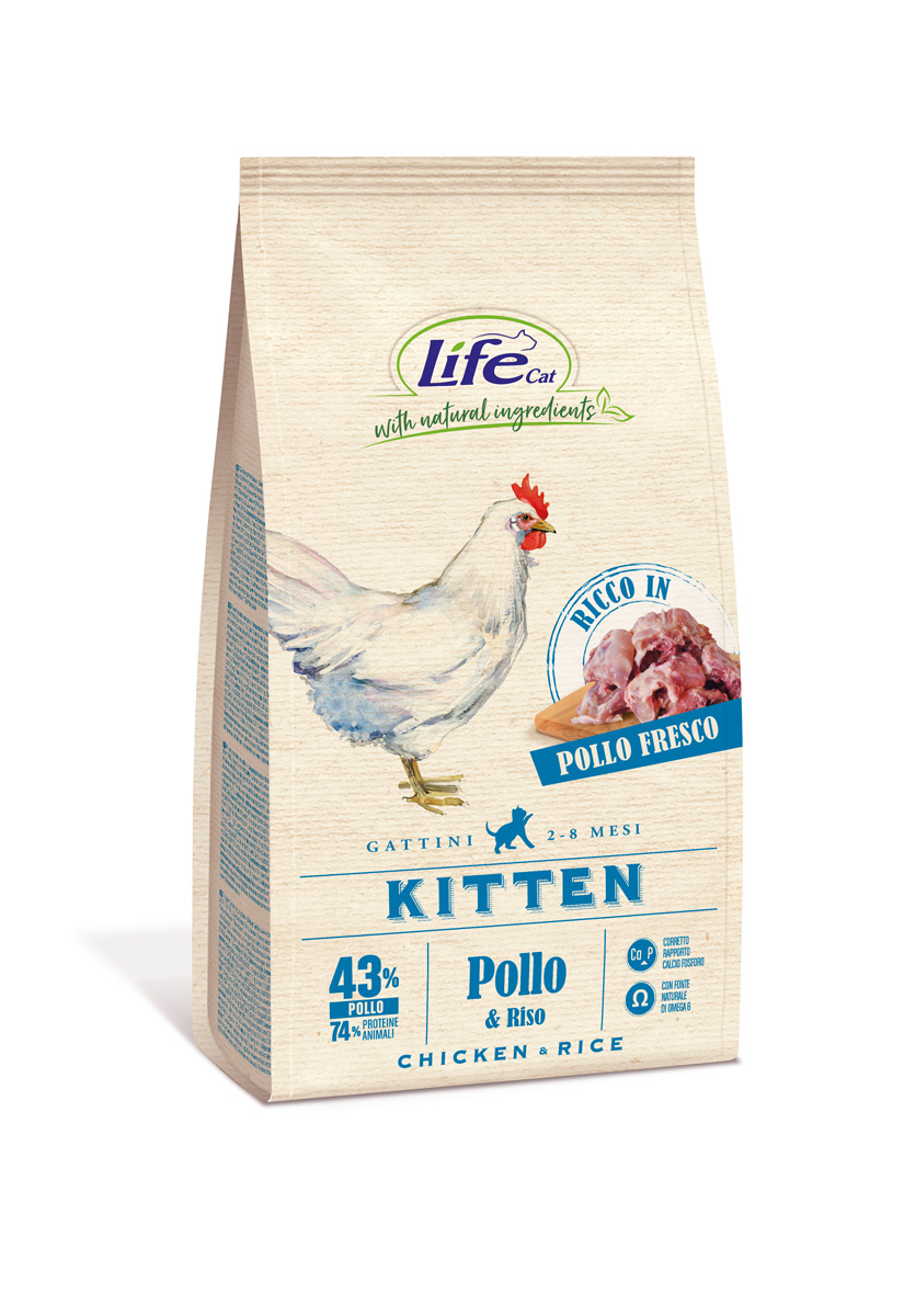 Сухой корм для котят Lifecat Kitten Chicken, курица, 400 г