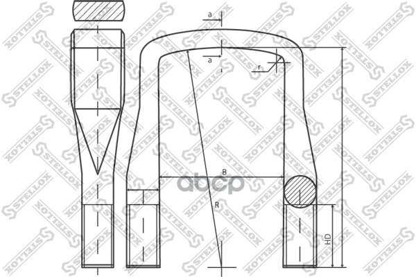 

STELLOX 8464590SX 84-64590-SX_стремянка с гайкой 91xM18x2x285-U плоская сверху\MAN 1шт