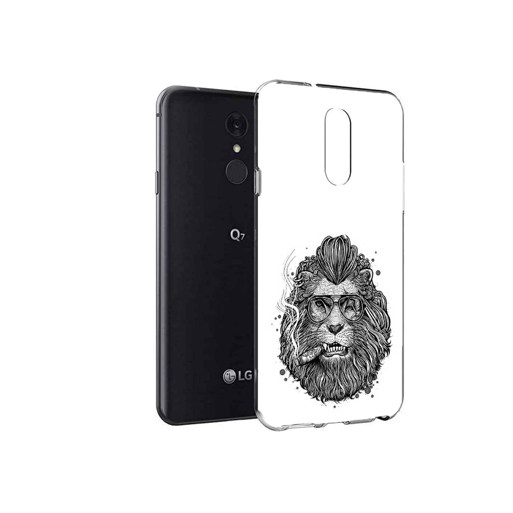 

Чехол MyPads Tocco для LG Q7 курящий лев (PT113427.75.432), Tocco