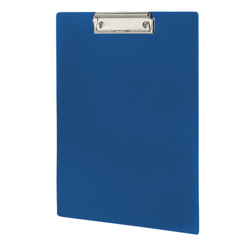 фото Доска-планшет staff с прижимом а4 (315х235 мм), пластик, 1 мм, синяя, 229222