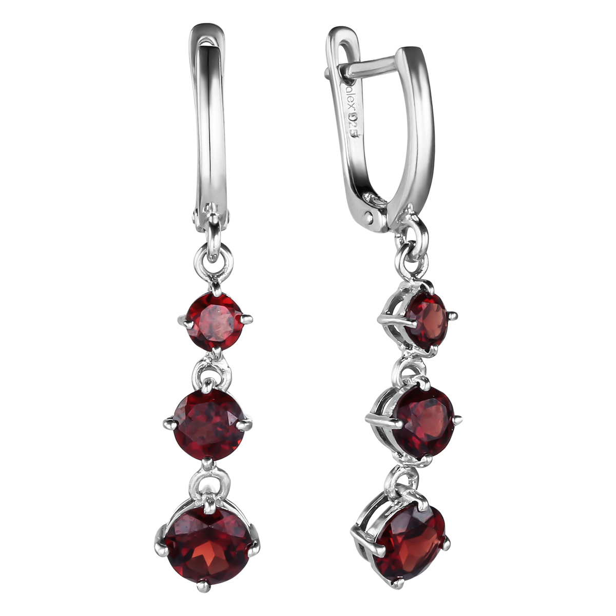 

Серьги женские из серебра Balex Jewellery 2457930036, гранат