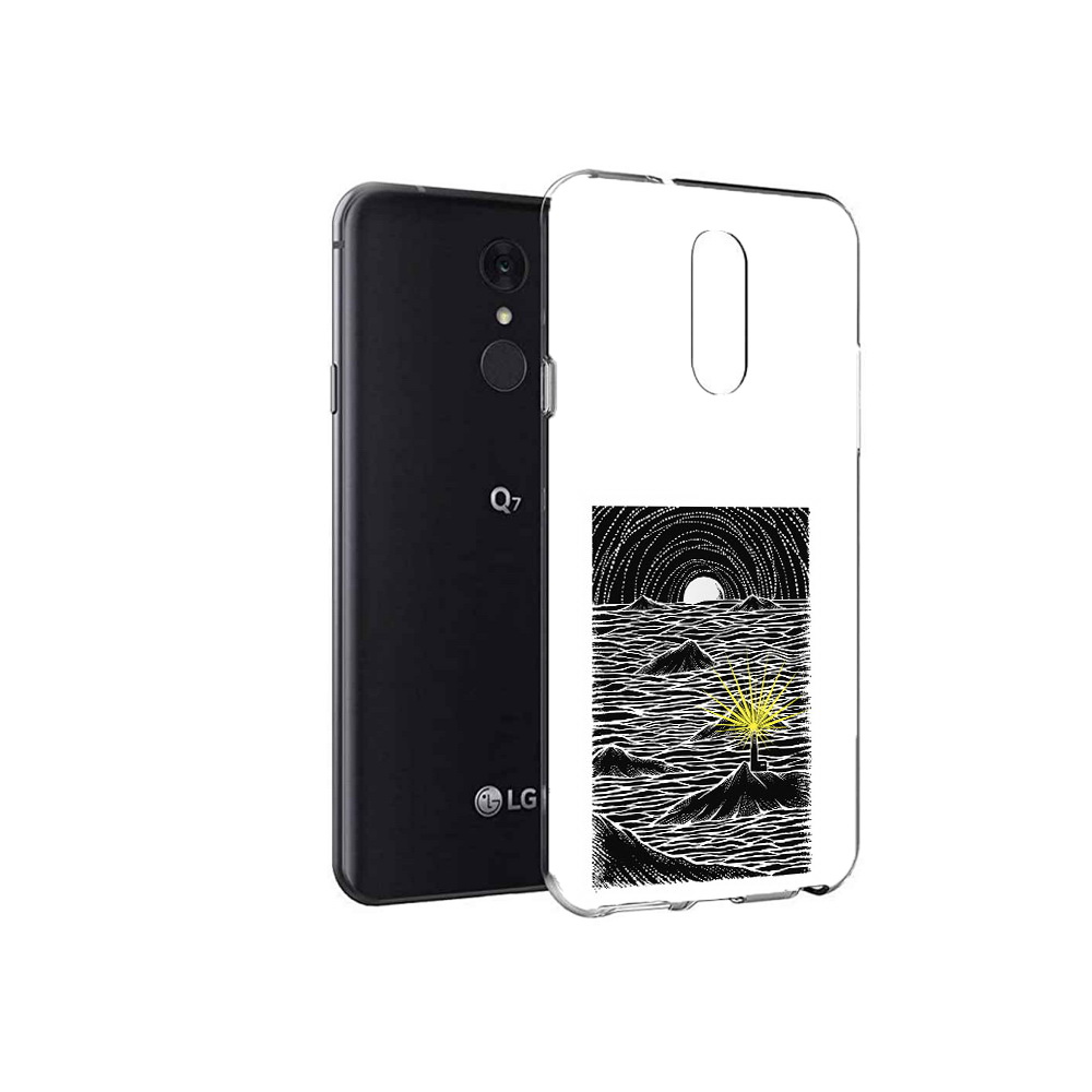 

Чехол MyPads Tocco для LG Q7 маяк в черно белом море (PT113427.75.460), Tocco