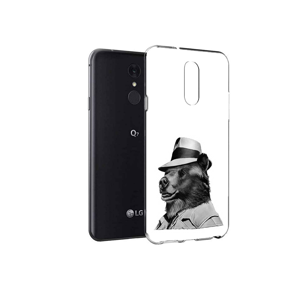 

Чехол MyPads Tocco для LG Q7 медведь в шляпе (PT113427.75.465), Tocco