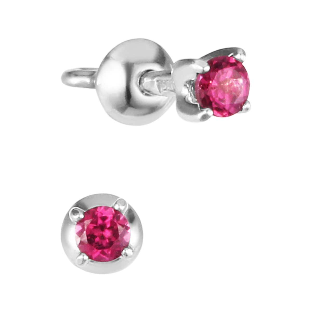 

Серьги-пусеты из серебра Balex Jewellery 2502009242, родолит, 2502009242