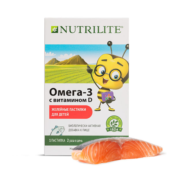 

Омега-3 детская с витамином D Nutrilite желейные пастилки 30 шт.