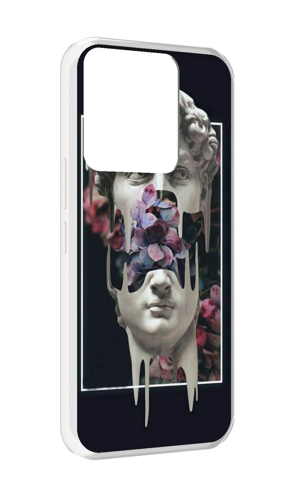

Чехол MyPads статуя-с-цветами-внутри для Tecno Spark Go 2022 / Tecno Spark 8C, Прозрачный, Tocco