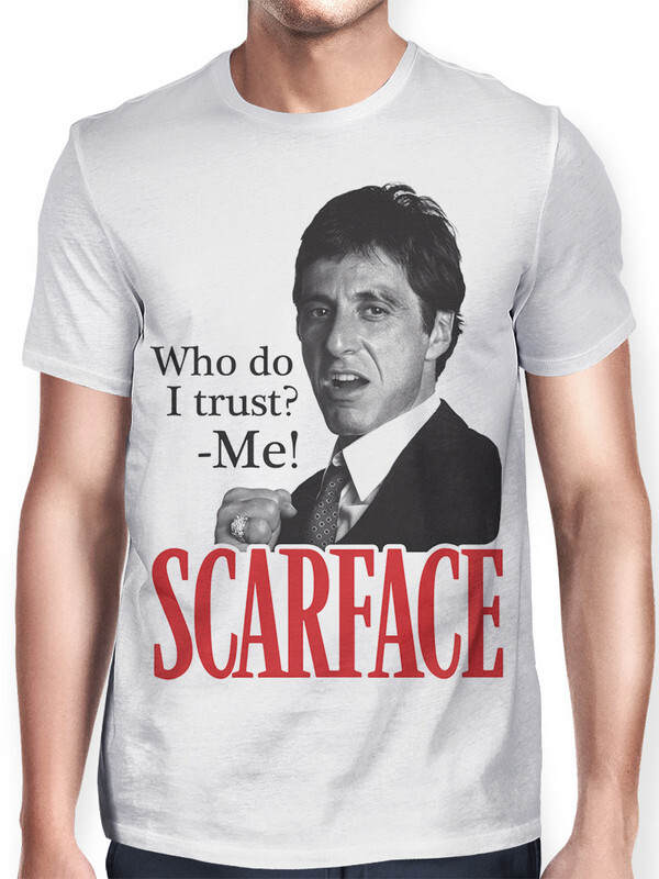 фото Футболка мужская dream shirts лицо со шрамом - scarface белая xs