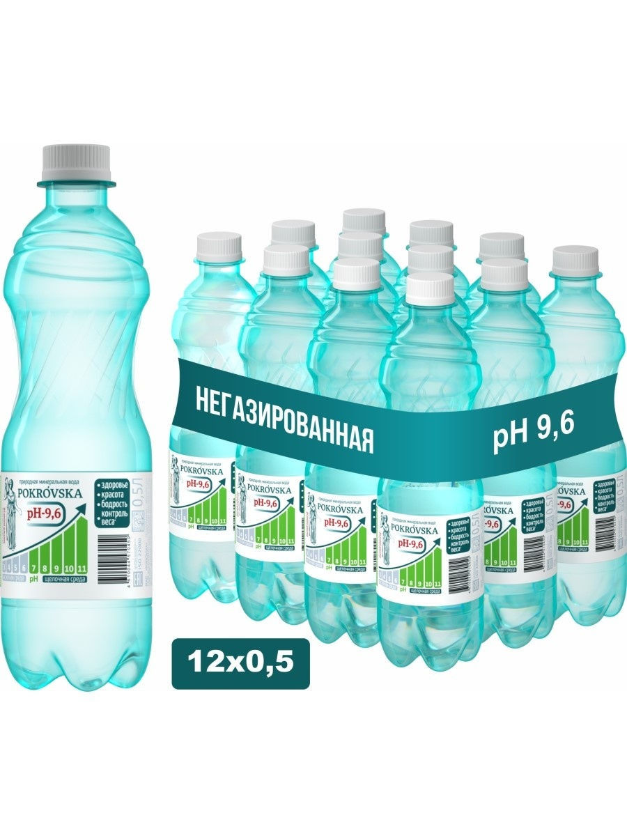 

Природная щелочная минеральная вода POKROVSKA, 0,5л (12 шт.)