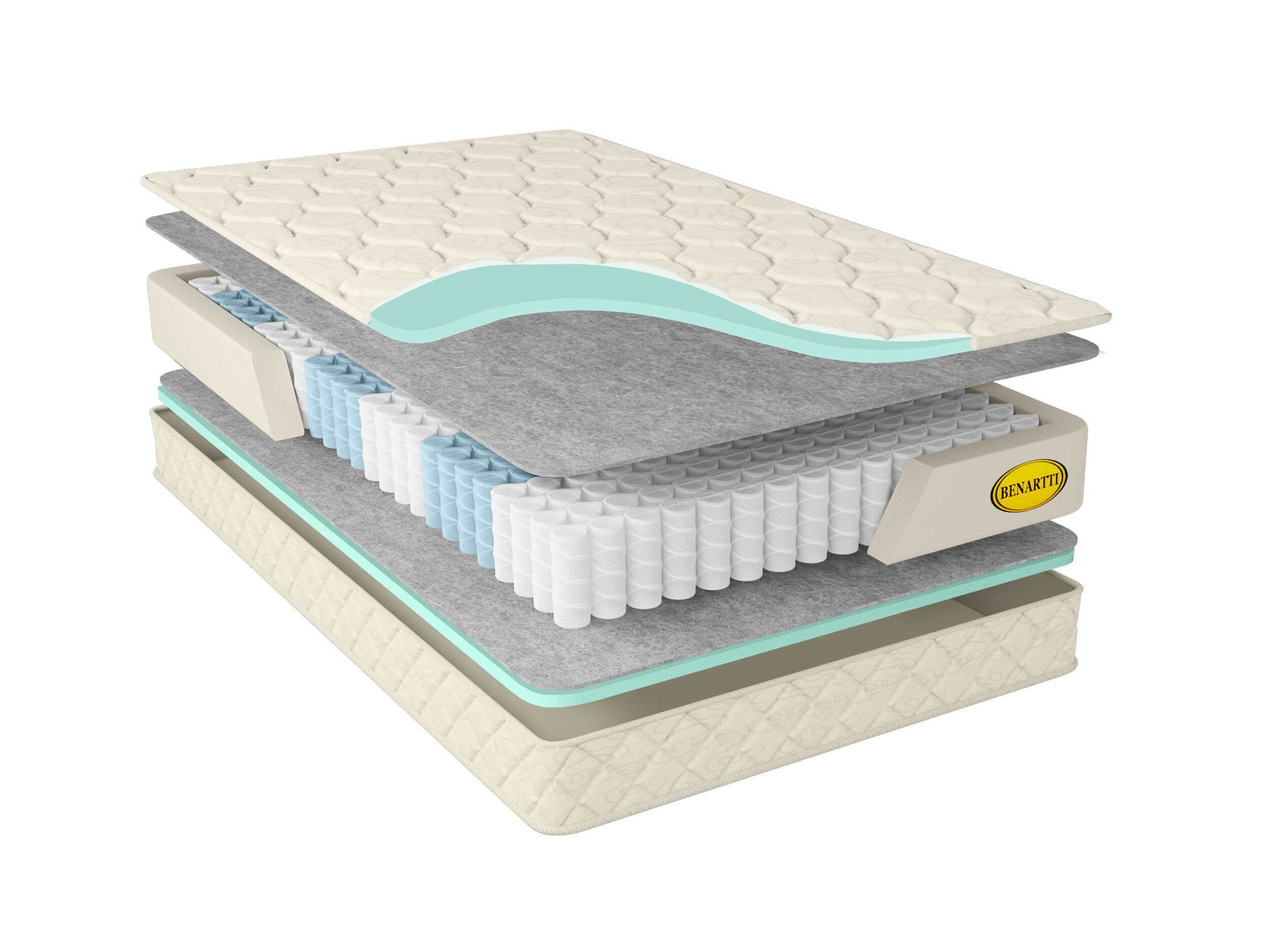 

Матрас Benartti Optimal Dream Soft S1000 160х170, Бежевый;белый;серый;серебристый, Optimal Soft S1000