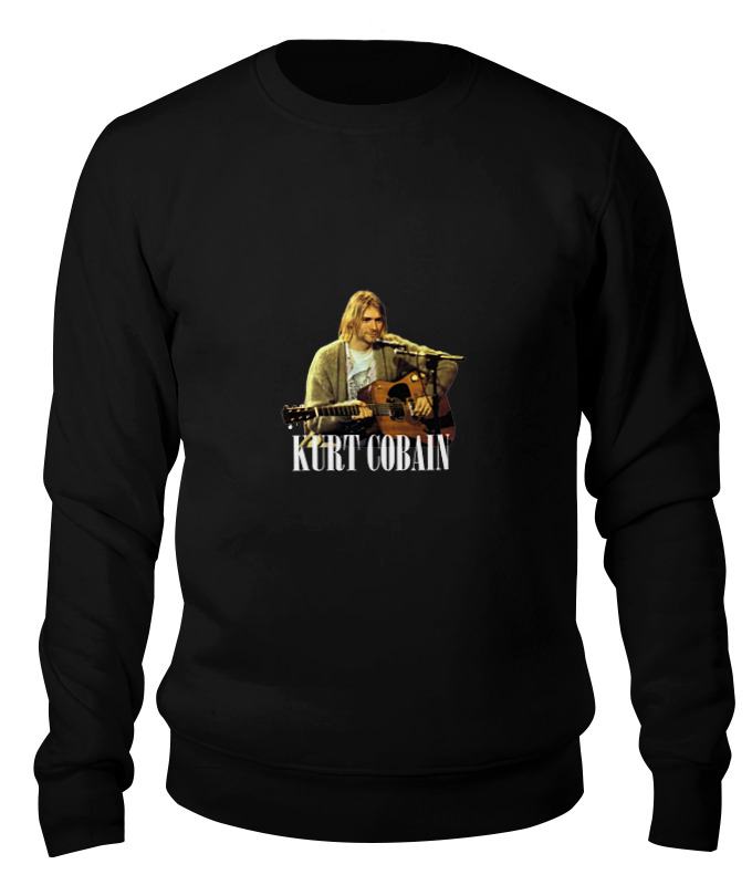 

Свитшот Printio Nirvana kurt cobain guitar t-shirt черный 2XL, Nirvana kurt cobain guitar t-shirt