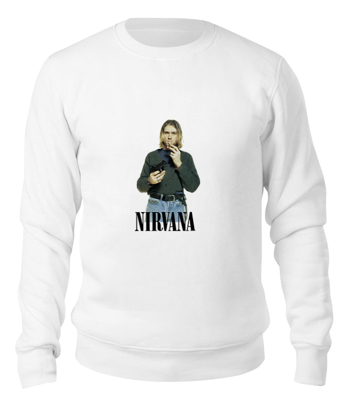 

Свитшот Printio Nirvana kurt cobain белый 2XL, Nirvana kurt cobain