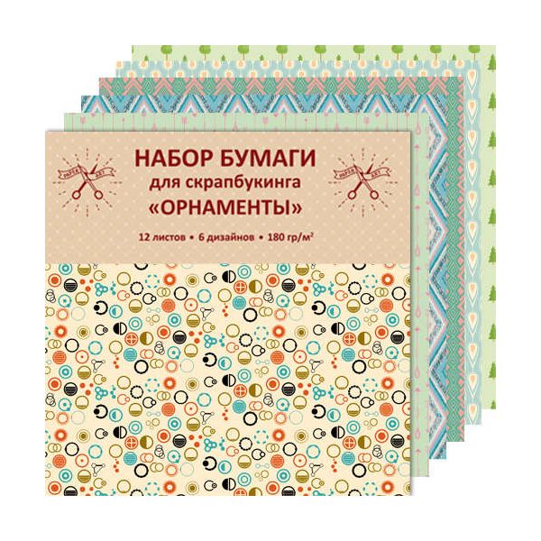 

Бумага КАНЦ-ЭКСМО д/скрапбукинга Орнаменты 12л арт.НБС12324