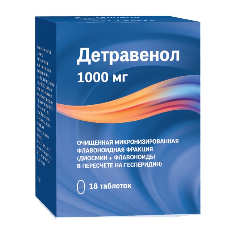 фото Детравенол таблетки 1000 мг 18 шт. озон ооо