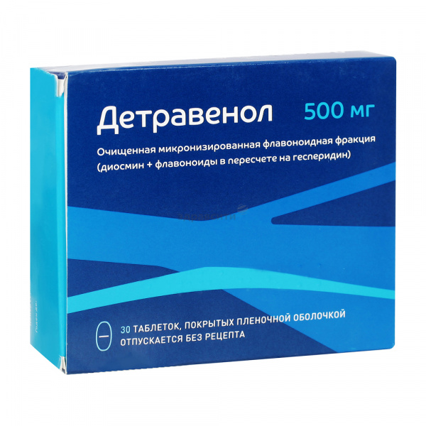 Купить Детравенол таблетки 500 мг 30 шт., Озон ООО