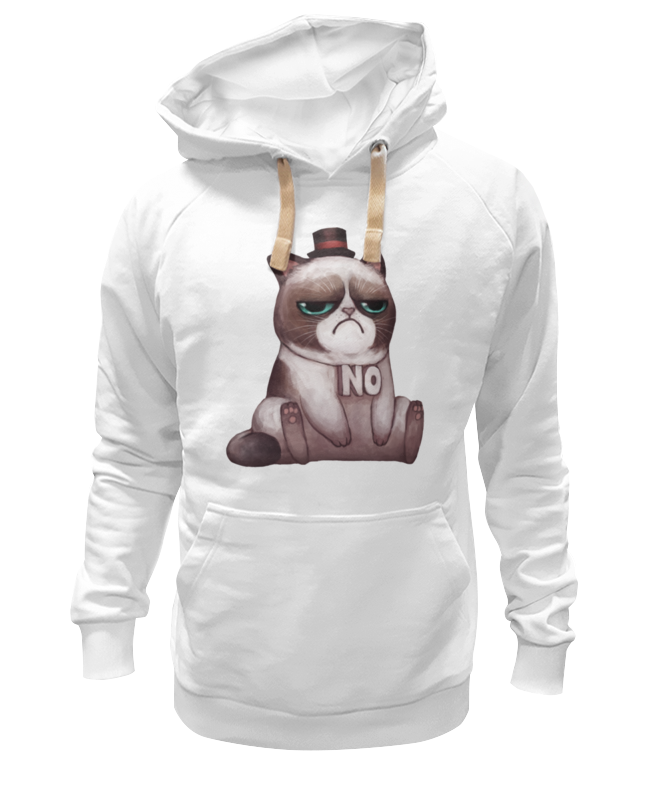 

Худи Printio Котик нет белое 3XL, Белый, Котик нет