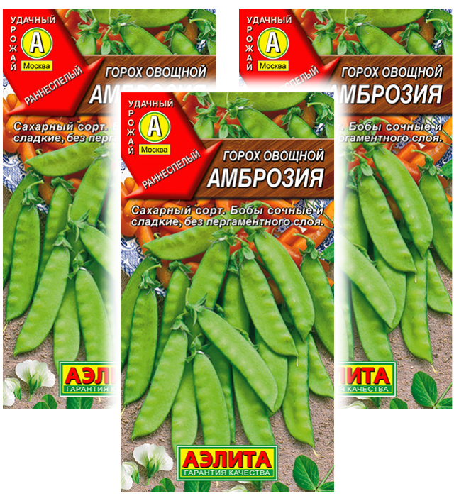 

Семена горох Аэлита Амброзия 93313 3 уп., Горох