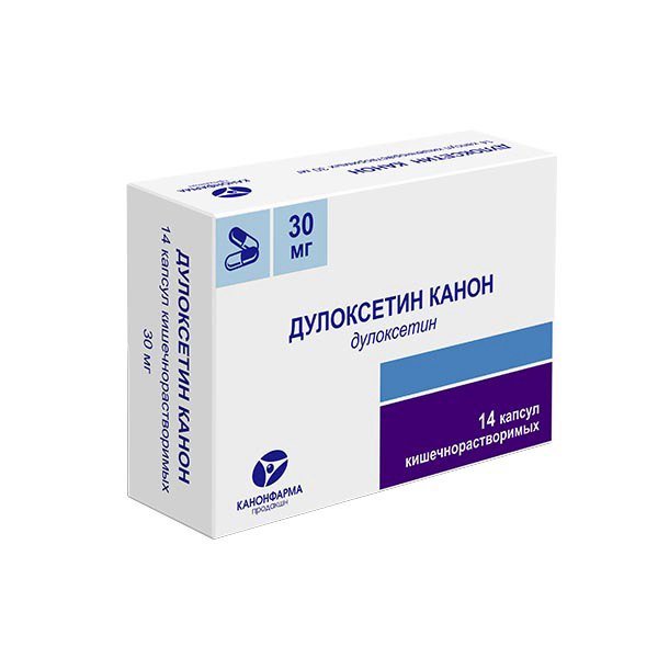 Купить Дулоксетин Канон капсулы 30 мг 14 шт., Канонфарма продакшн ЗАО