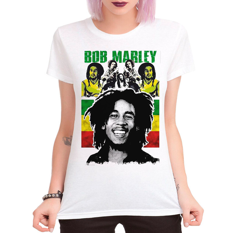 

Футболка женская Dream Shirts Боб Марли 445811111 белая M, Боб Марли 445811111