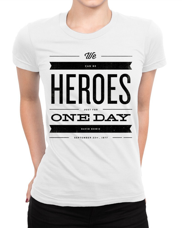фото Футболка женская dream shirts david bowie - heroes 445813111 белая m