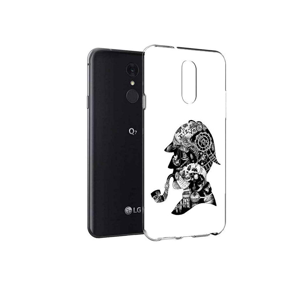 

Чехол MyPads Tocco для LG Q7 мужчина с трубкой абстракция (PT113427.75.488), Tocco