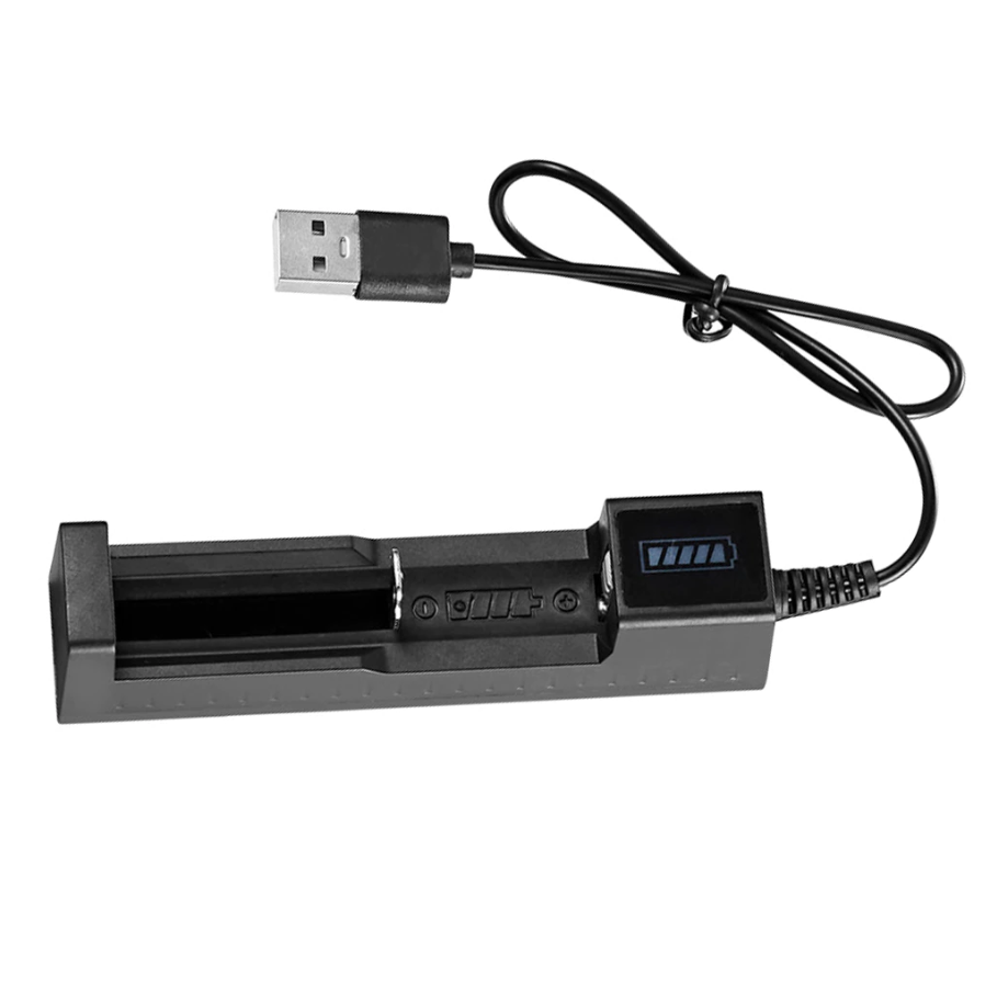 Зарядное устройство Run Energy для аккумуляторов Li-ion на 1 слот с USB-разъемом зарядное устройство run energy для аккумуляторов sony np bx1 2 слота