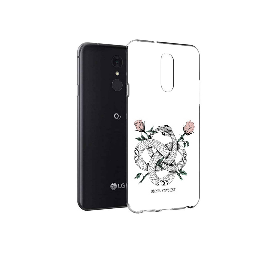 

Чехол MyPads Tocco для LG Q7 нарисованная змея абстракция (PT113427.75.502), Tocco