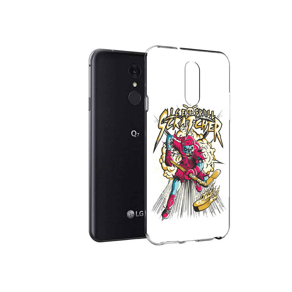 

Чехол MyPads Tocco для LG Q7 нарисованный скелет хоккеист (PT113427.75.514), Tocco