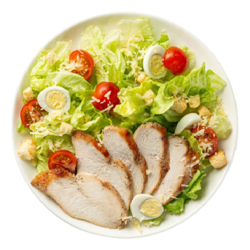 

Салат Много Лосося Цезарь с курицей 240 г