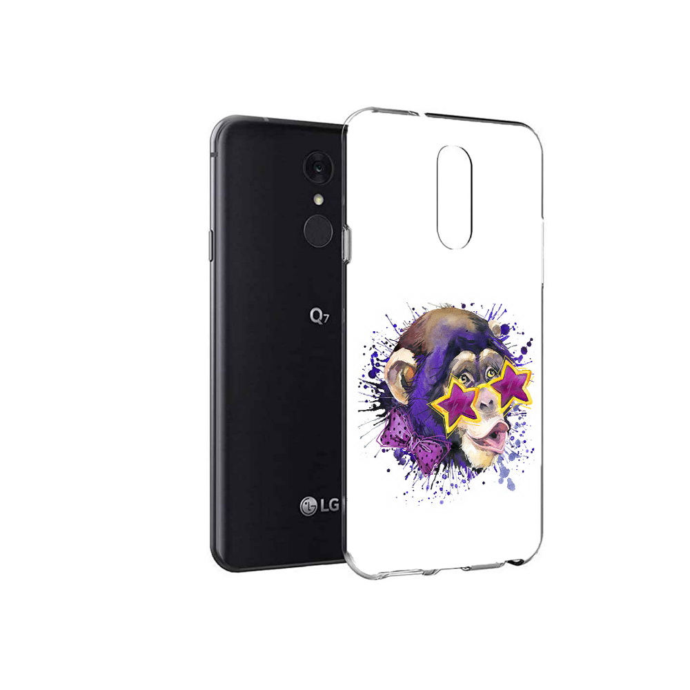

Чехол MyPads Tocco для LG Q7 обезьяна в очках (PT113427.75.524), Tocco