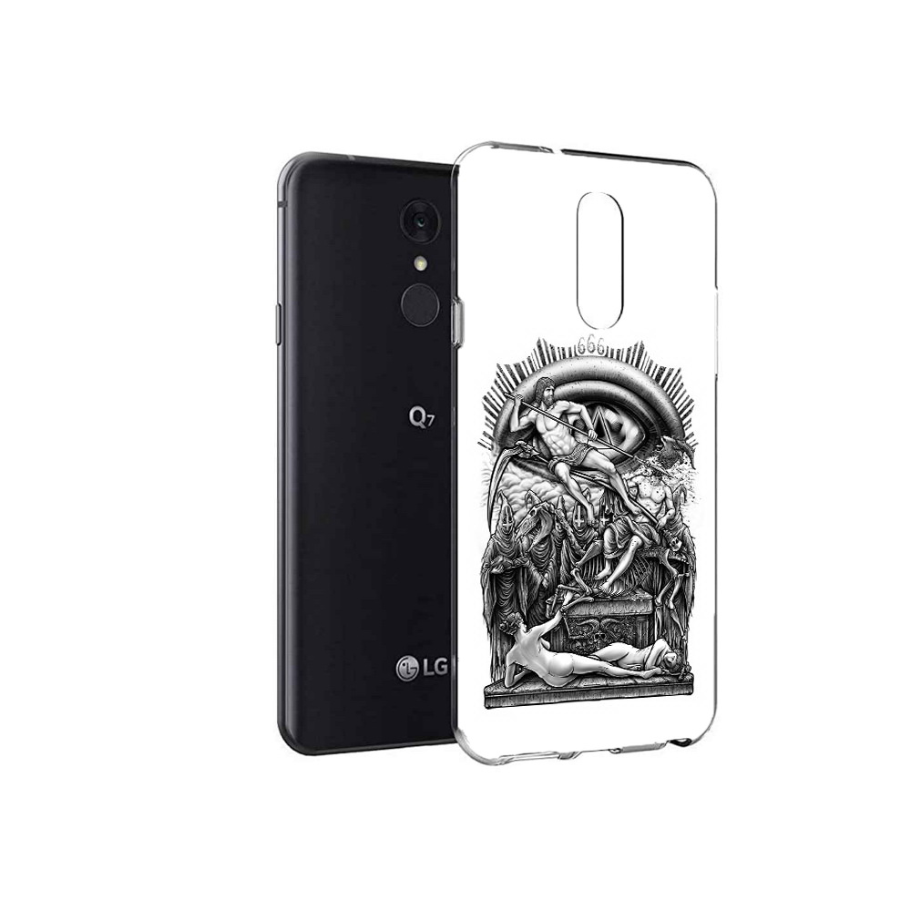 

Чехол MyPads Tocco для LG Q7 оракул черно белый (PT113427.75.528), Tocco