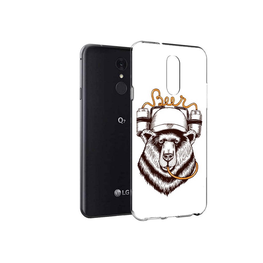

Чехол MyPads Tocco для LG Q7 пивной медведь (PT113427.75.538), Tocco