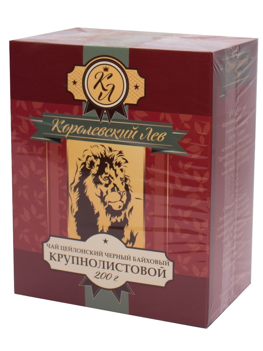 

Чай черный Королевский Лев Цейлонский листовой 200 г