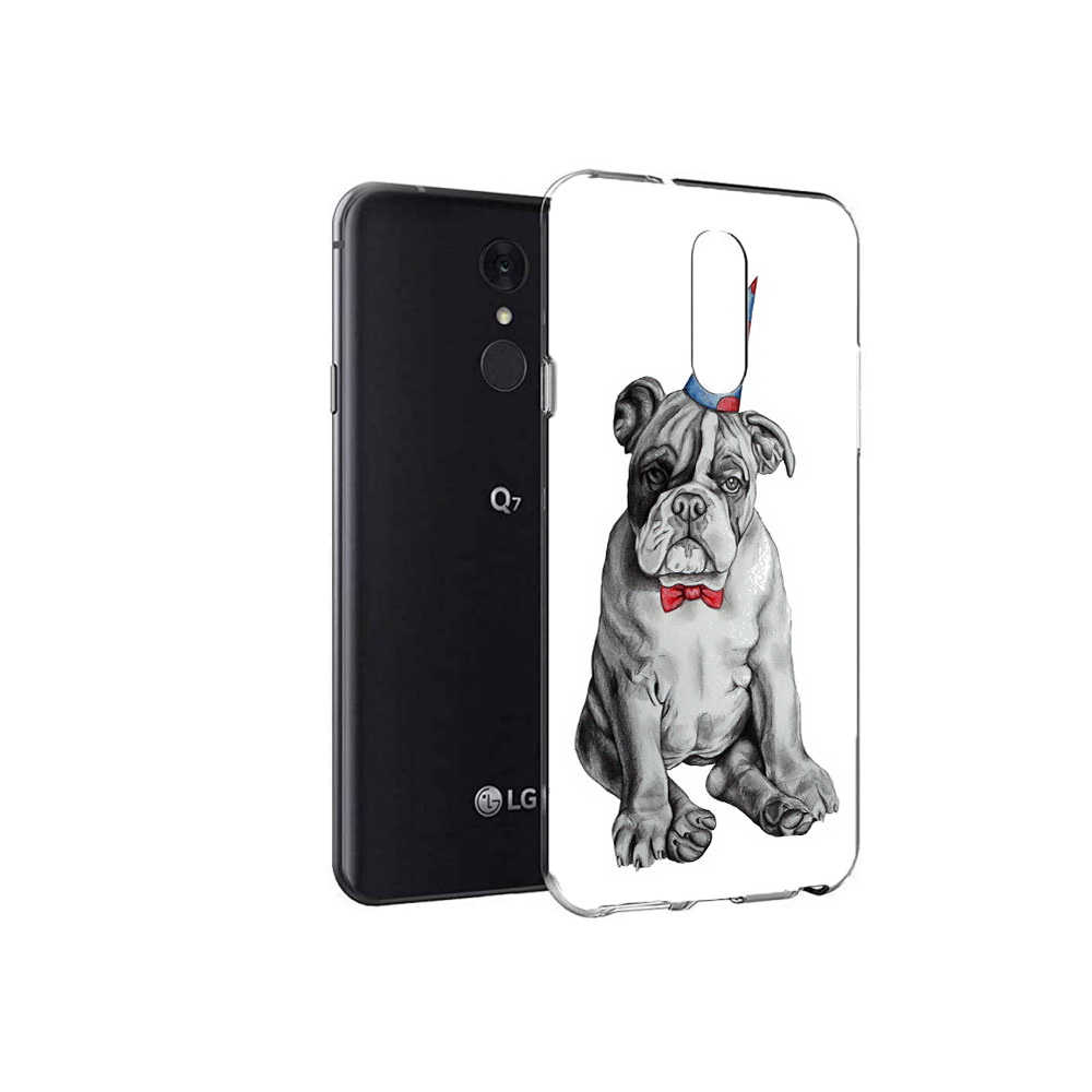 

Чехол MyPads Tocco для LG Q7 праздничный щенок (PT113427.75.554), Tocco