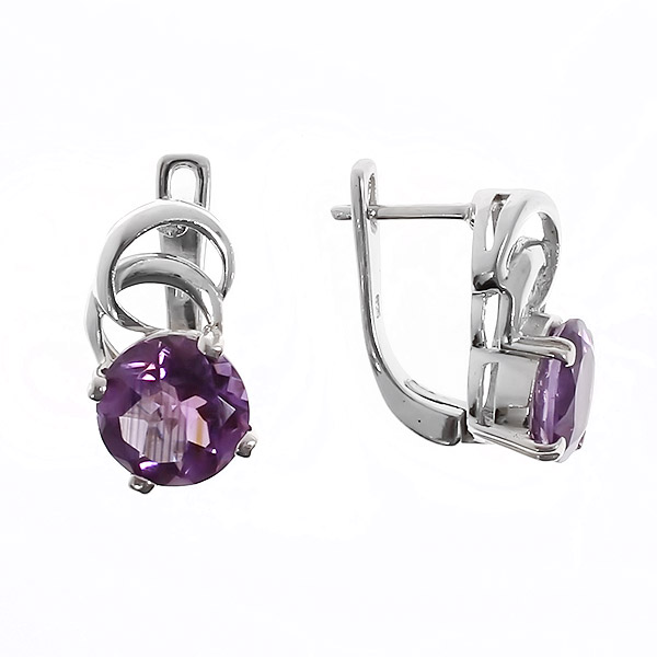 

Серьги женские из серебра Balex Jewellery 2405934635, аметист, 2405934635
