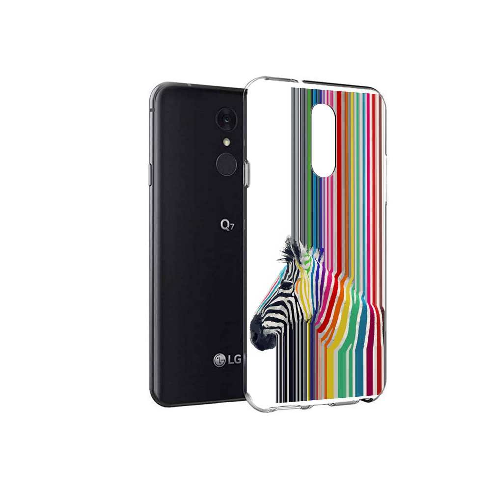 

Чехол MyPads Tocco для LG Q7 радужная зебра (PT113427.75.565), Tocco