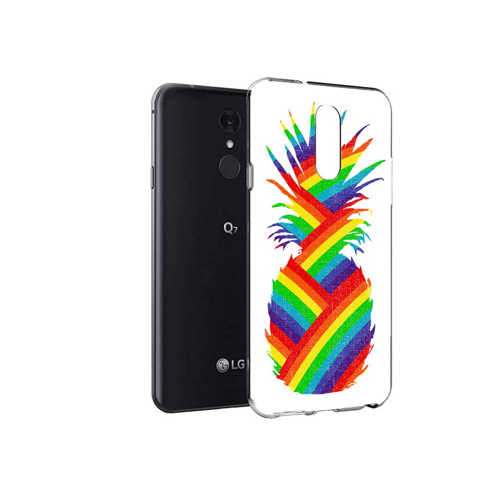 

Чехол MyPads Tocco для LG Q7 радужный ананас (PT113427.75.566), Tocco