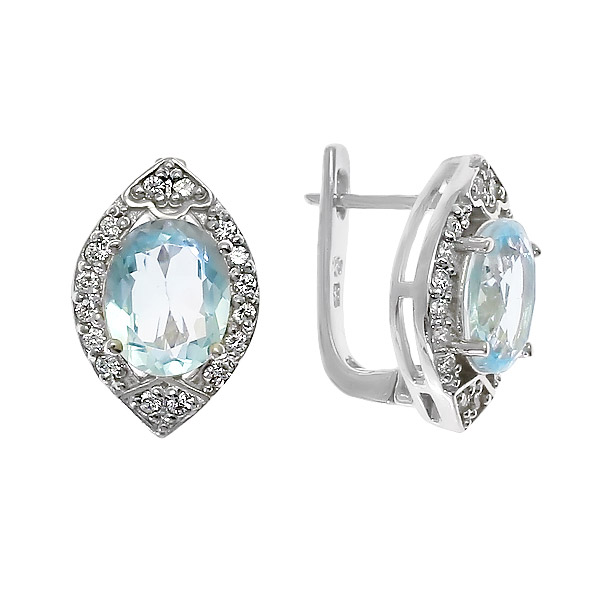 

Серьги женские из серебра Balex Jewellery 2405936031, топаз/фианит